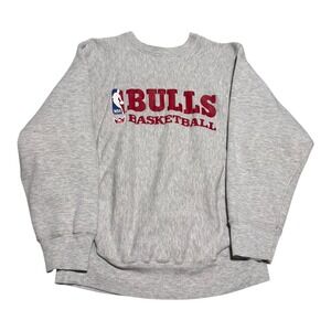 Vintage 80s MacGregor SandKnit Chicago Bulls Gray Crewneck Sweatshirt Men's S